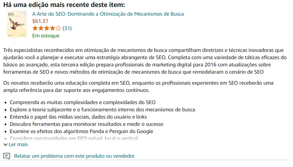 1. “The Art of SEO: Mastering Search Engine Optimization” — Eric Enge, Stephan Spencer e Jessie Stricchiola