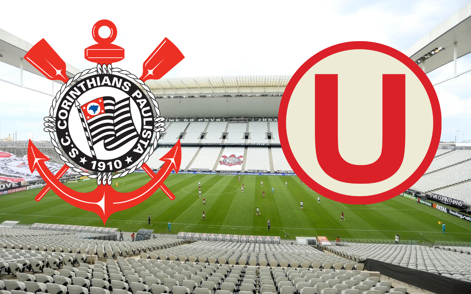 Corinthians x Universitario se enfrentam na Neo Química Arana pela Sul-Americana (Fotomontagem ilustrativa - Portal N10 Esportes)