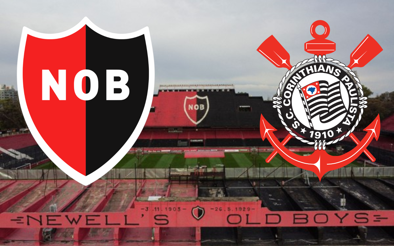 Newell's Old Boys x Corinthians se enfrentam na Argentina (Fotomontagem ilustrativa)