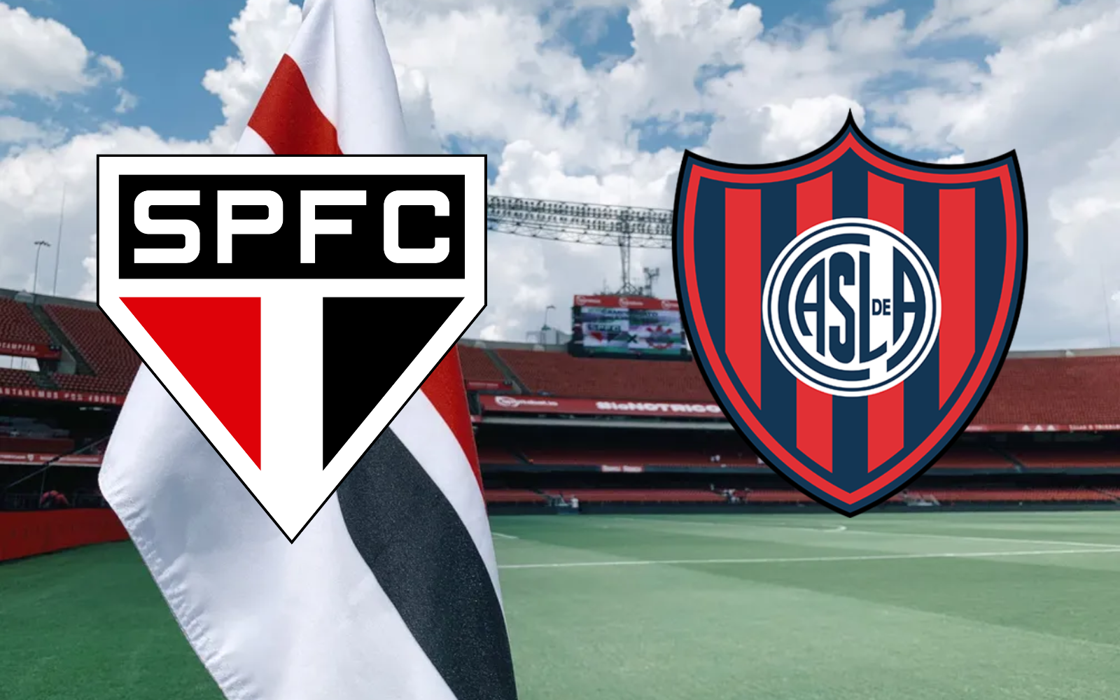 São Paulo x San Lorenzo se enfrentam no Morumbi (Imagem: Fotomontagem ilustrativa)