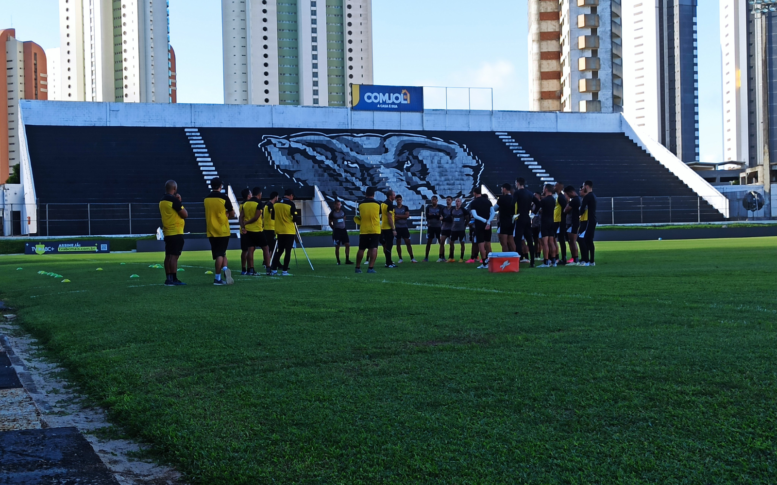 Focado para a partida contra o Ituano, o ABC finaliza a preparação. - (Foto: Rennê Carvalho/ABC F.C.)