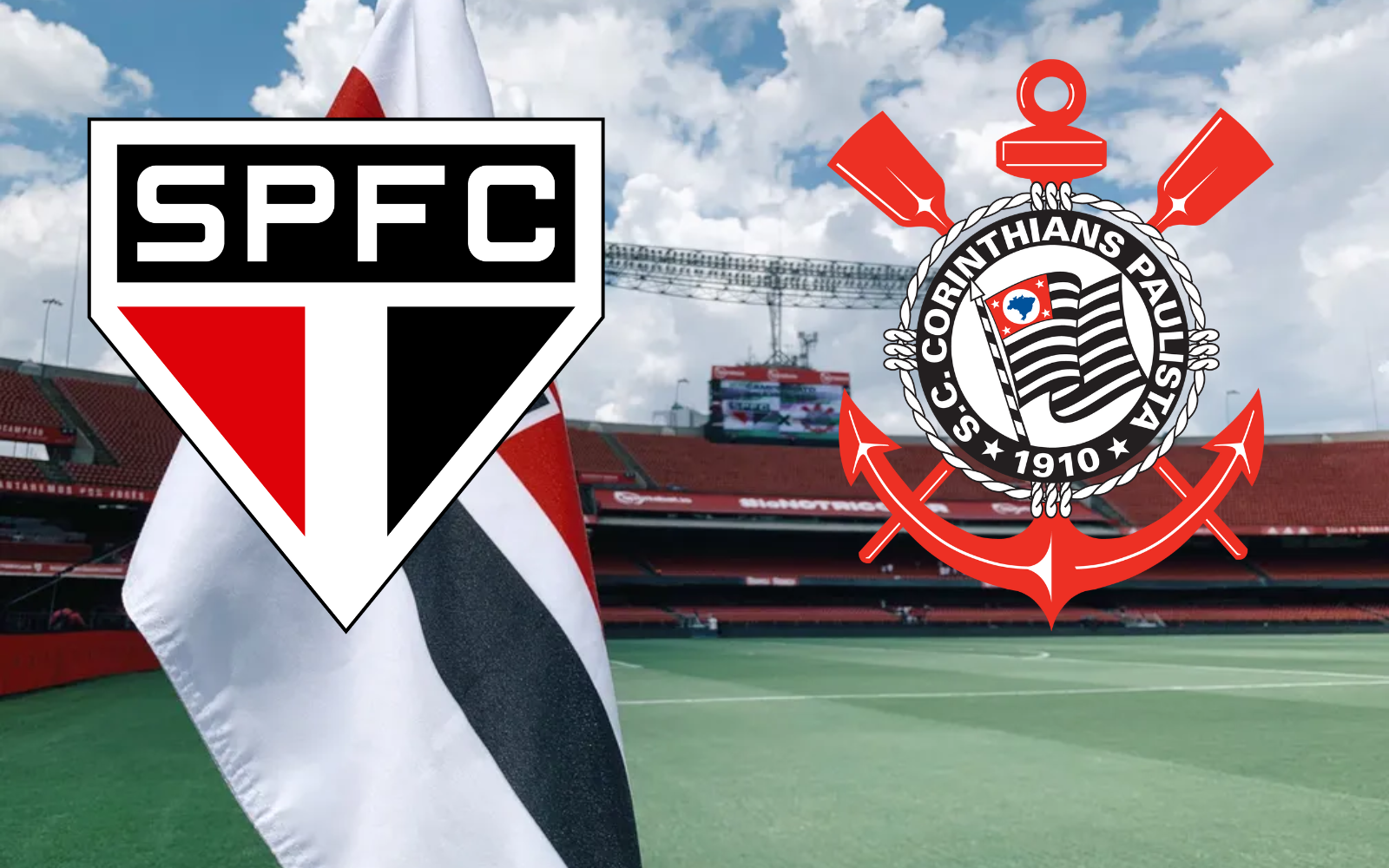 São Paulo x Corinthians se enfrentam no Morumbi (Imagem: Fotomontagem ilustrativa)