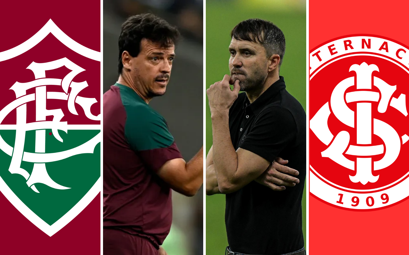 Fluminense x Internacional semelhanças, campanhas e trajetórias até as semifinais (Imagem: Fotomontagem ilustrativa Portal N10 Esportes)