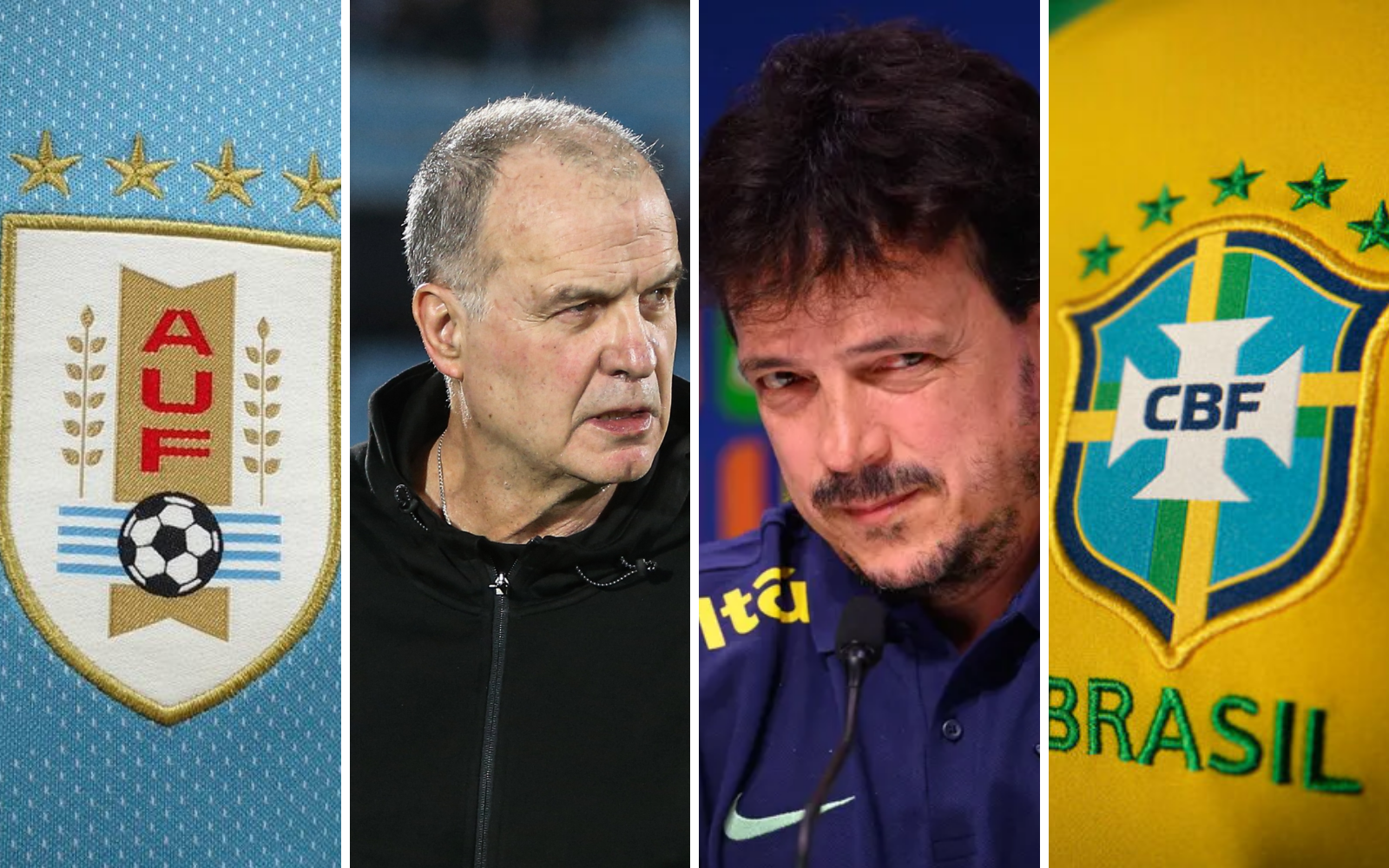 'Loucos de Verdade': Uruguai x Brasil colocará frente a frente Bielsa e Diniz (Foto: Montagem ilustrativa)