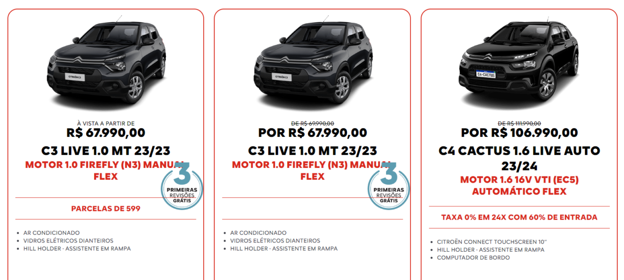 image As ofertas da Black November da Citroën representam uma excelente oportunidade para aqueles que estão considerando a aquisição de um veículo novo. Além disso, a diversidade de opções disponíveis, desde o econômico Novo C3 até o sofisticado SUV C4 Cactus, garante que haja um Citroën perfeito para cada estilo de vida e necessidade.