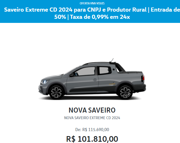 Volkswagen Saveiro Extreme 2024