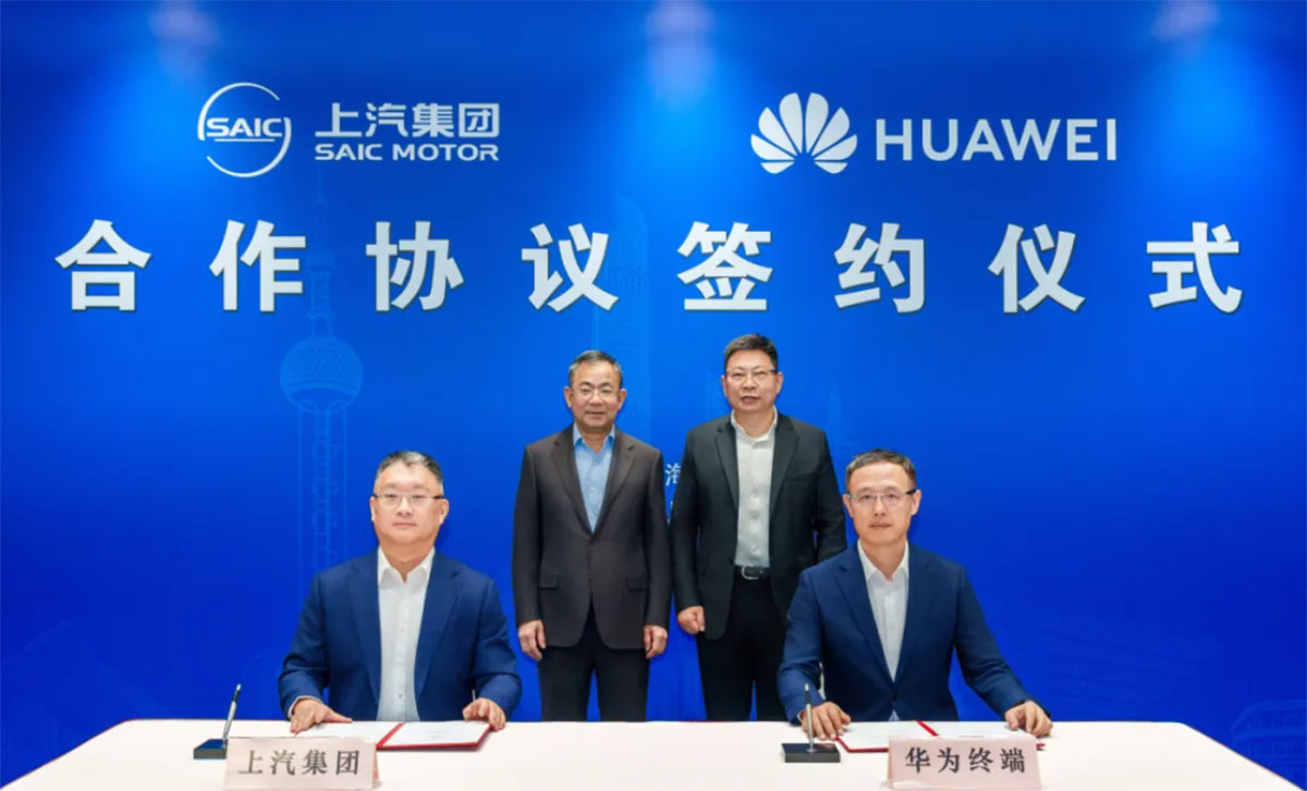 SAIC anuncia acordo com Huawei para produzir NEVs conjuntamente