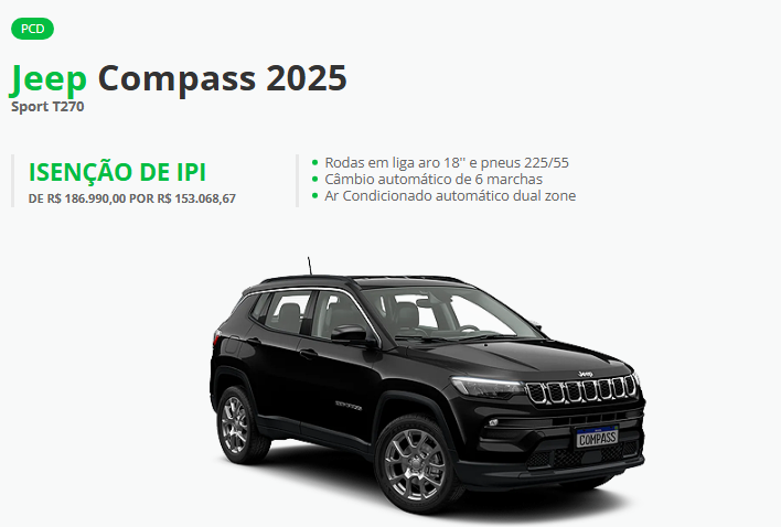 Jeep anuncia Compass Sport em fevereiro com desconto de R$ 33.921