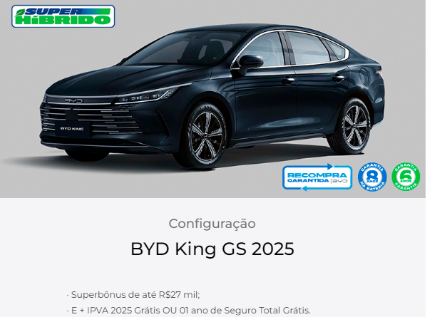 BYD libera King com super desconto de R$ 27 mil em fevereiro