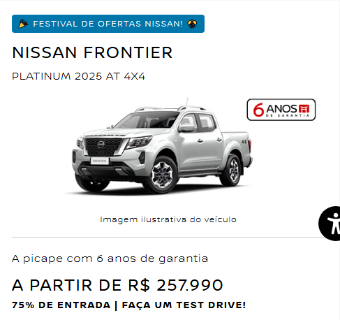 Nissan vende Frontier com bolada de desconto de até R$ 64.400 para liquidar estoque