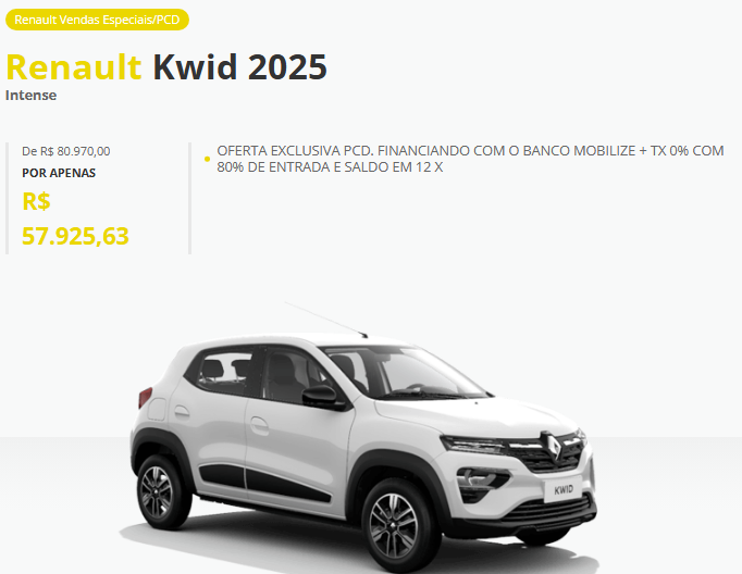 Renault oferece Kwid Intense com descontão para liquidar estoque de R$ 23 mil