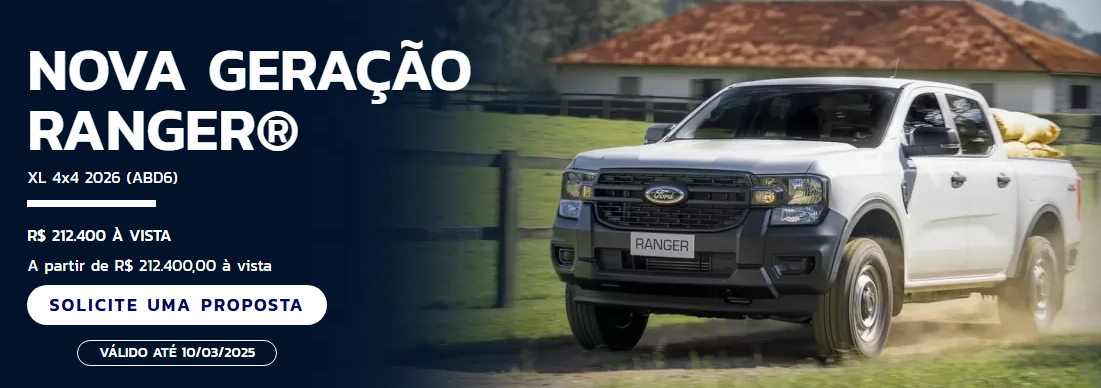 Ford libera Ranger com bolada de desconto de R$ 40.500 em fevereiro