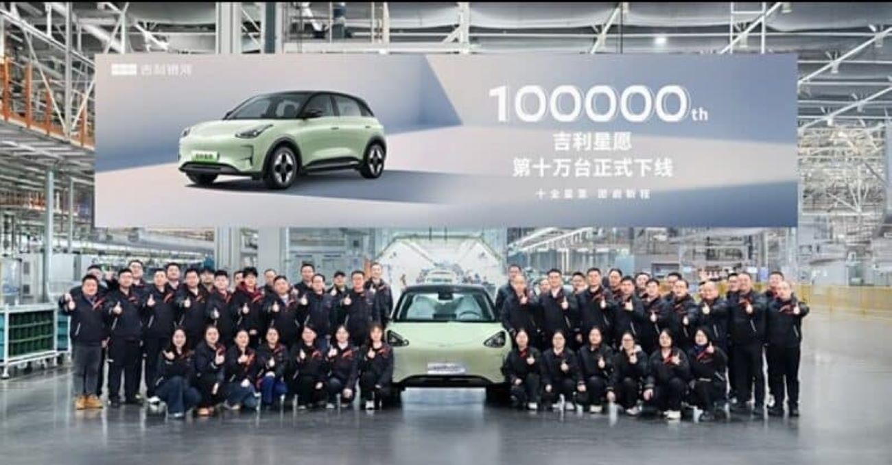 Geely Geome Xingyuan atinge 100 mil unidades produzidas e lidera vendas de elétricos na China