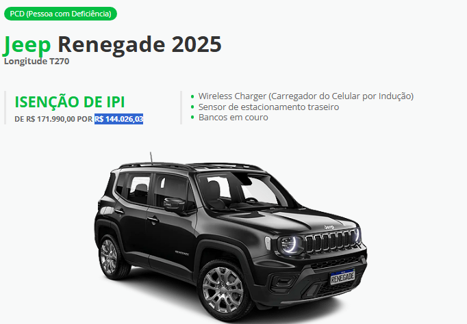 Jeep Renegade Longitude é liberado em março com mega desconto R$ 27.964 para zerar estoque