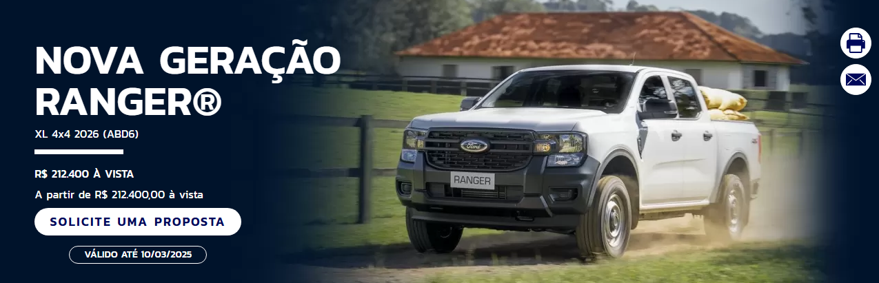 Ford Ranger XL é liberado em março com mega desconto R$ 40 mil para limpar estoque