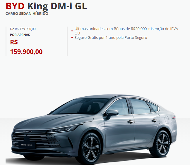 BYD King é liberado com super oferta de até R$ 41.910 de desconto em março