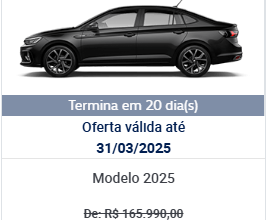 Volkswagen Virtus Exclusive é ofertado com mega desconto de R$ 34.372 para zerar estoque