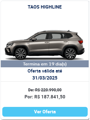 Captura de tela 2025 03 12 122553 Empresas e produtores rurais podem adquirir o Volkswagen Taos Highline durante a campanha promocional de vendas diretas de março