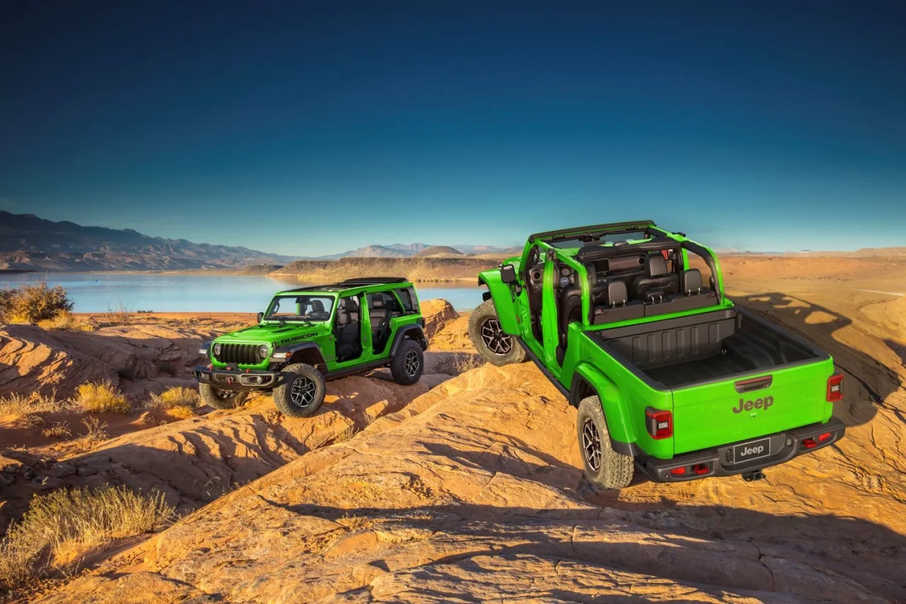 Jeep Gladiator e Wrangler resgatam o vibrante verde Mojito para a linha 2025