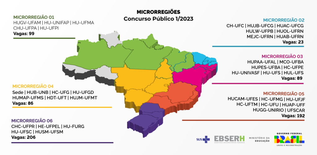 concurso público Ebserh oferece 695 vagas em todo o país