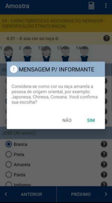 Mudança metodológica no Censo (2022) para a autodeclaração como amarela (Fonte: Reprodução / IBGE)