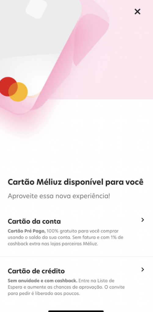 Cartão de crédito Méliuz