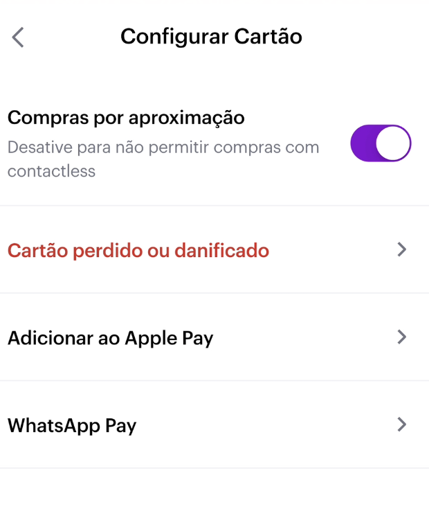 Pagamento por aproximação Nubank