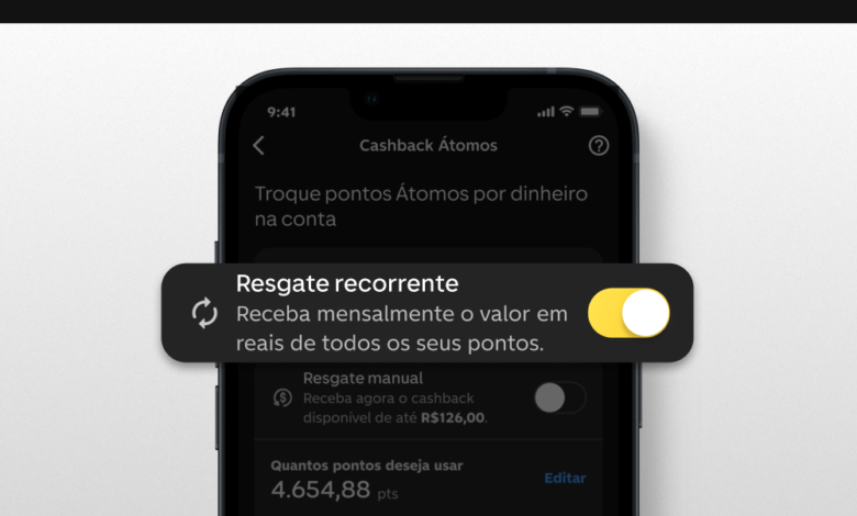 Cashback com resgate recorrente do C6