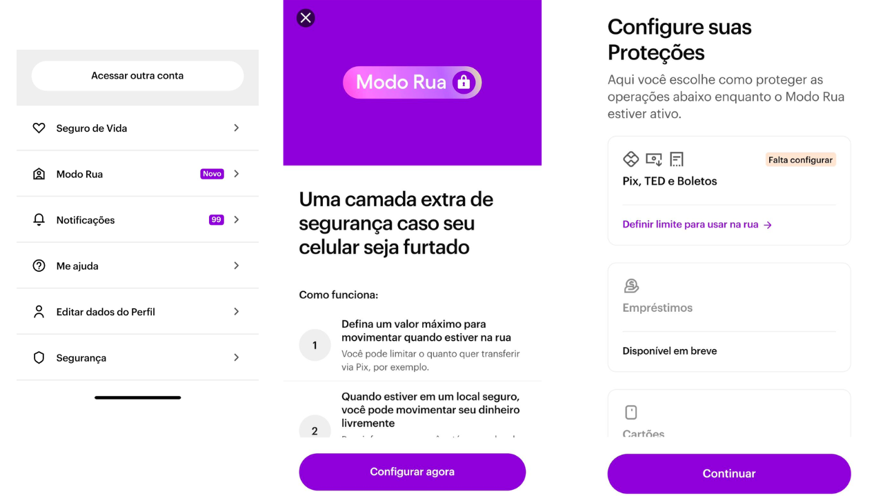 Como ativar Modo Rua no Nubank 1