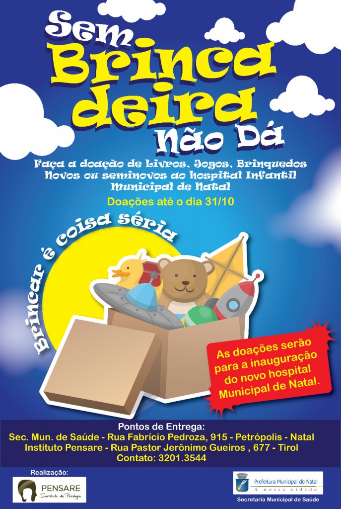 SMS lança campanha de arrecadação de brinquedos para Hospital Municipal de Natal
