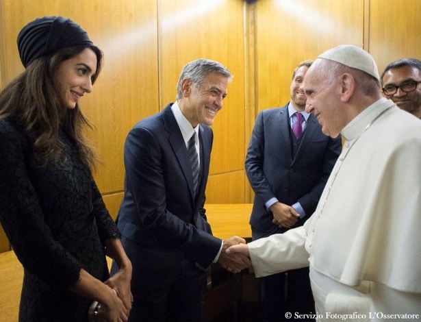 richard gere george clooney e papa francisco 1