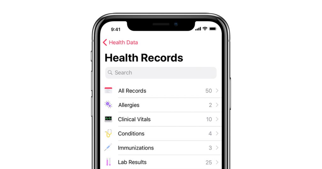 Health Records da Apple