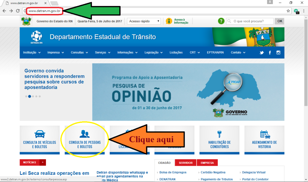 Detran disponibiliza renovação e expedição de segunda via de CNH pela internet