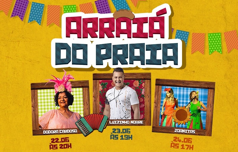 Arraiá do Praia Shopping terá shows gratuitos com muito forró, xote e baião