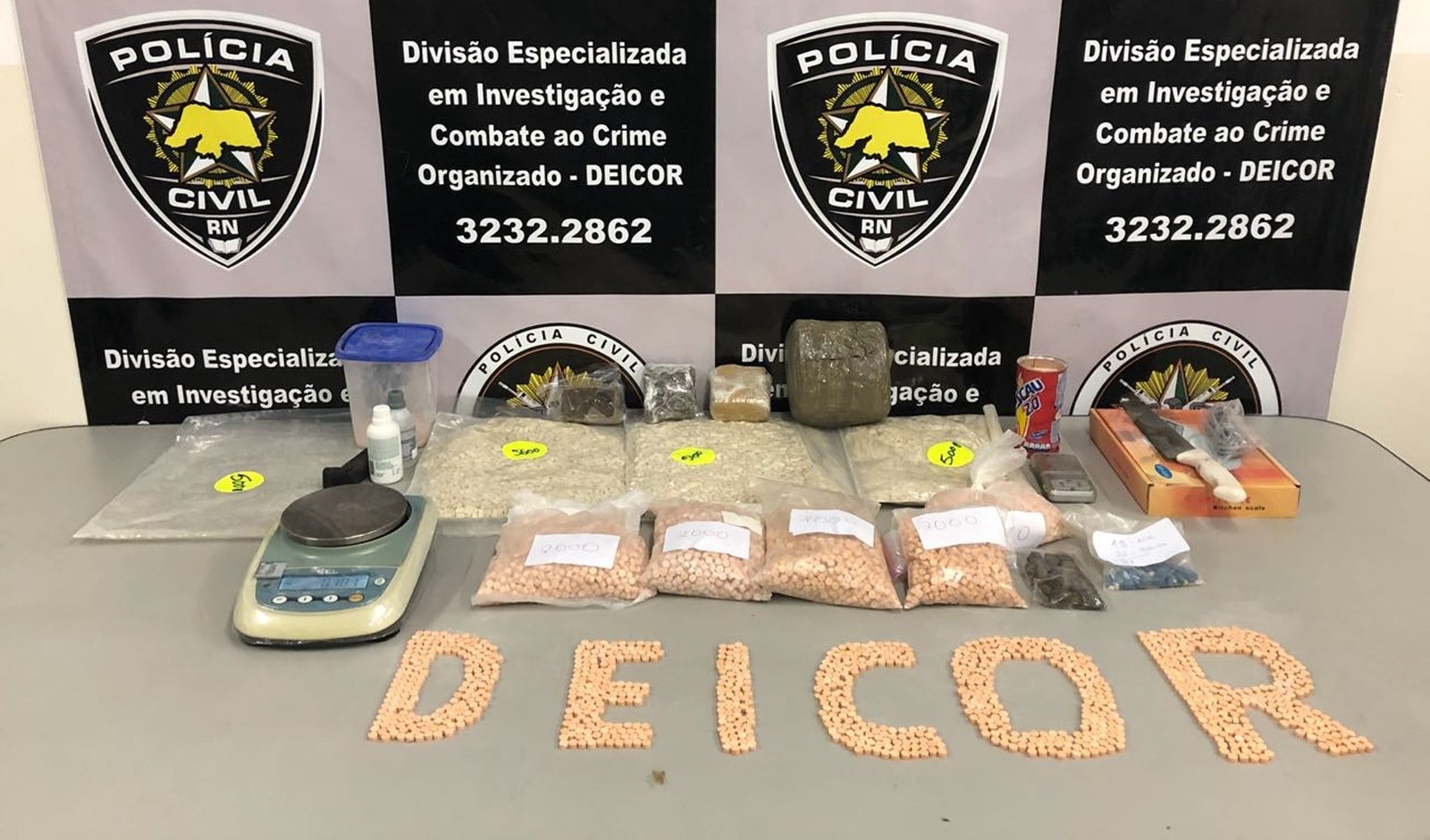 Polícia Civil apreende mais de 30 mil comprimidos de ecstasy na Zona Sul de Natal