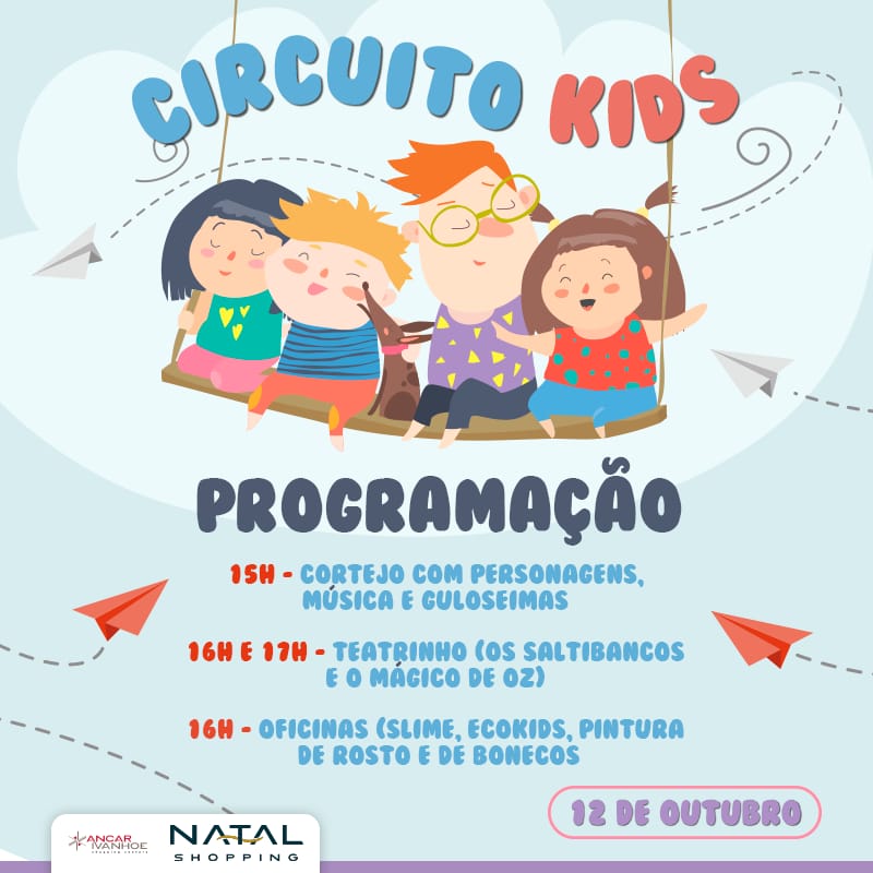 Dia das Crianças com diversão gratuita no Natal Shopping