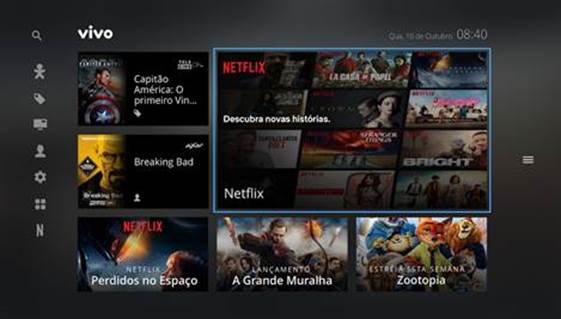 Vivo inova sua plataforma de TV por assinatura e inclui Netflix