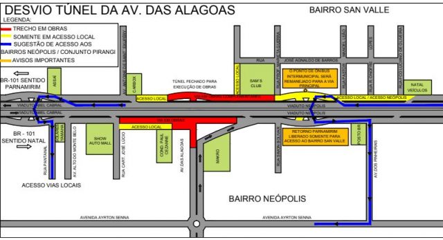 desvio túnel neópolis obras dnit