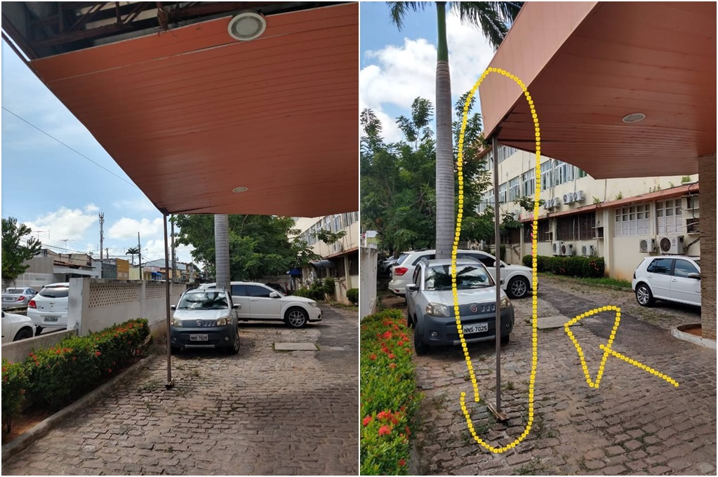 Cobertura da recepção do Giselda Trigueiro coloca em risco pacientes e servidores