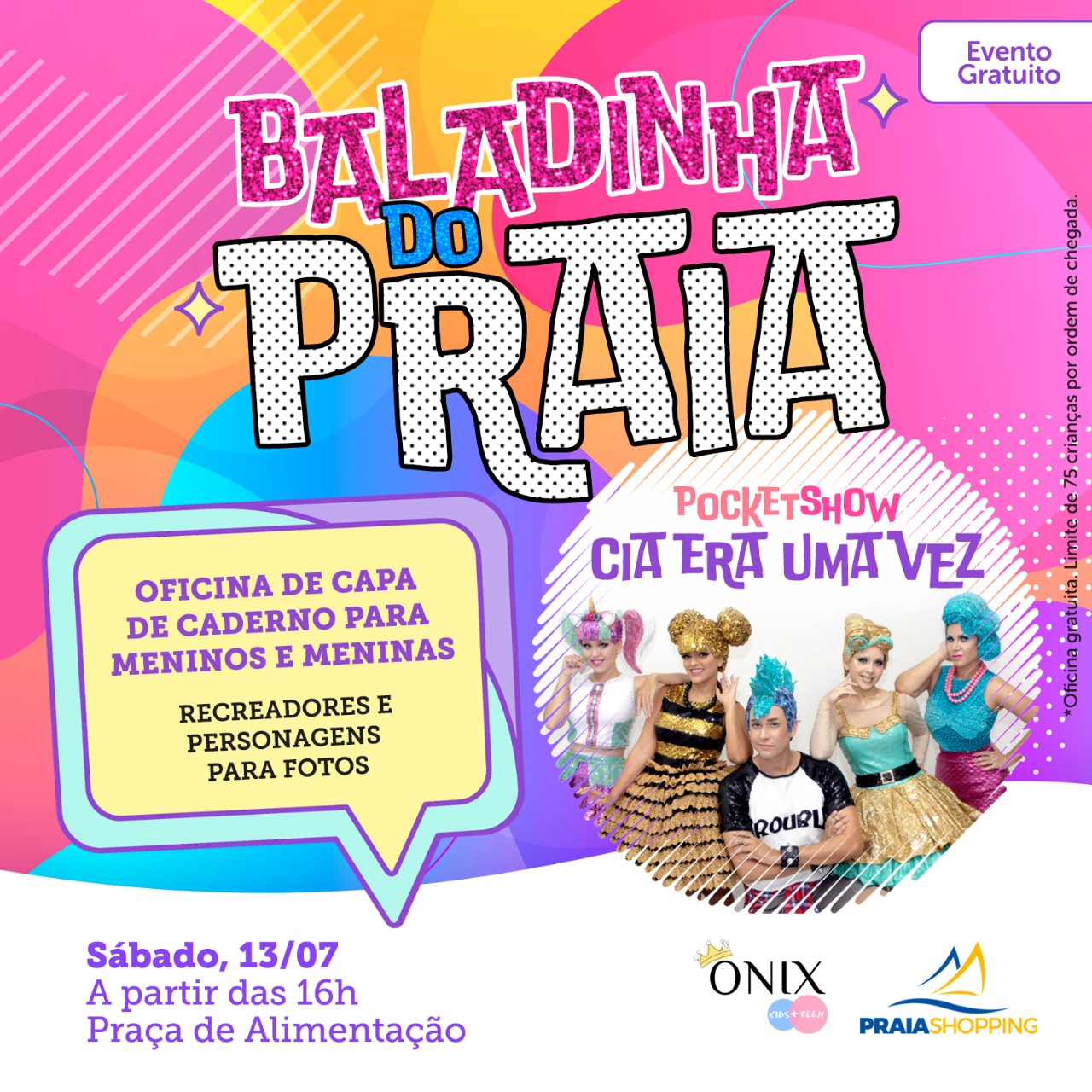 Baladinha anima a criançada no Praia Shopping