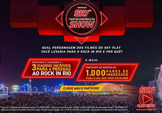 SKY levará mais de mil clientes ao Rock in Rio 2019