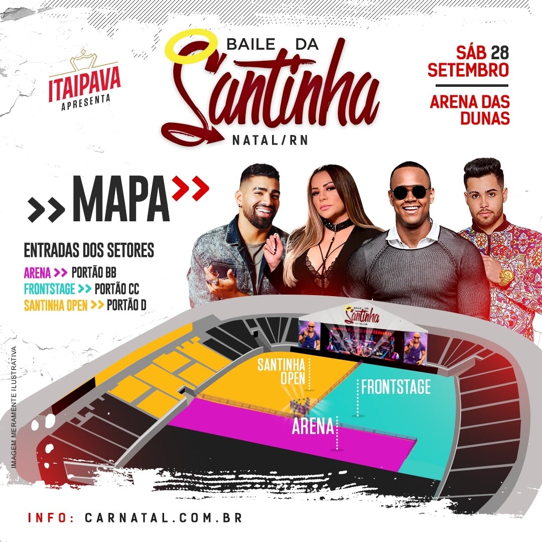 ingresso baile da santinha em natal arena das dunas 2019