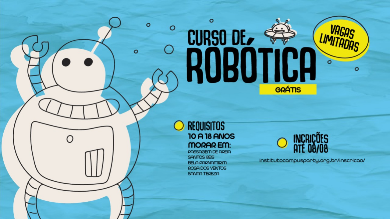 Curso gratuito de Robótica em Parnamirim