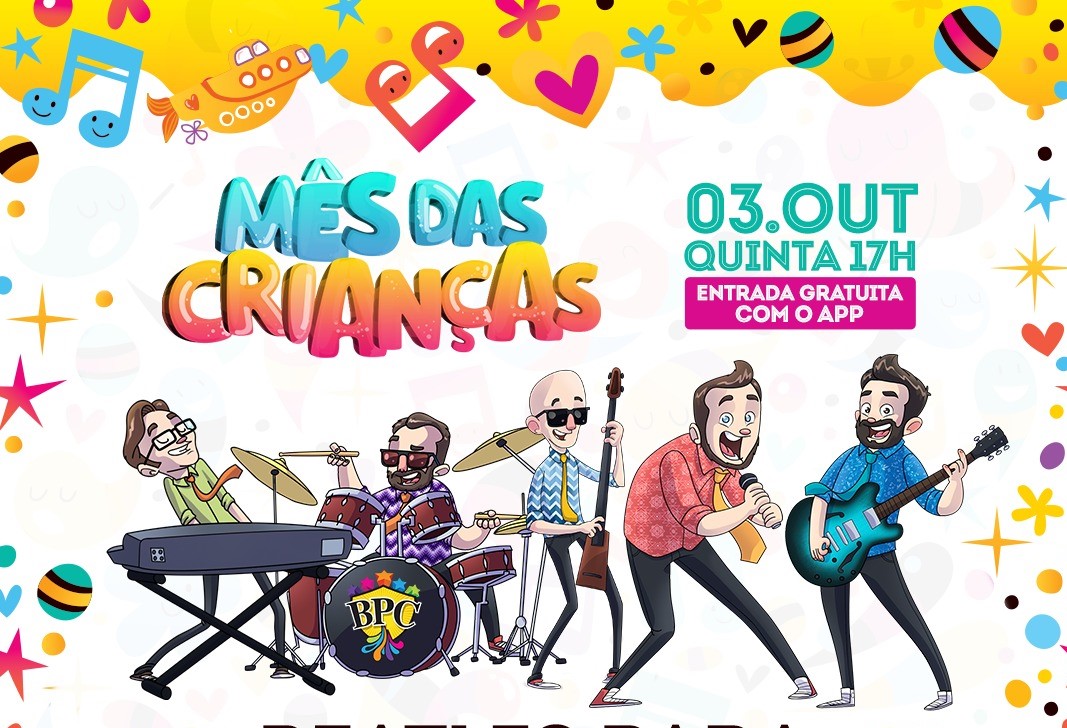 Beatles para Crianças abre festividades de outubro no Natal Shopping