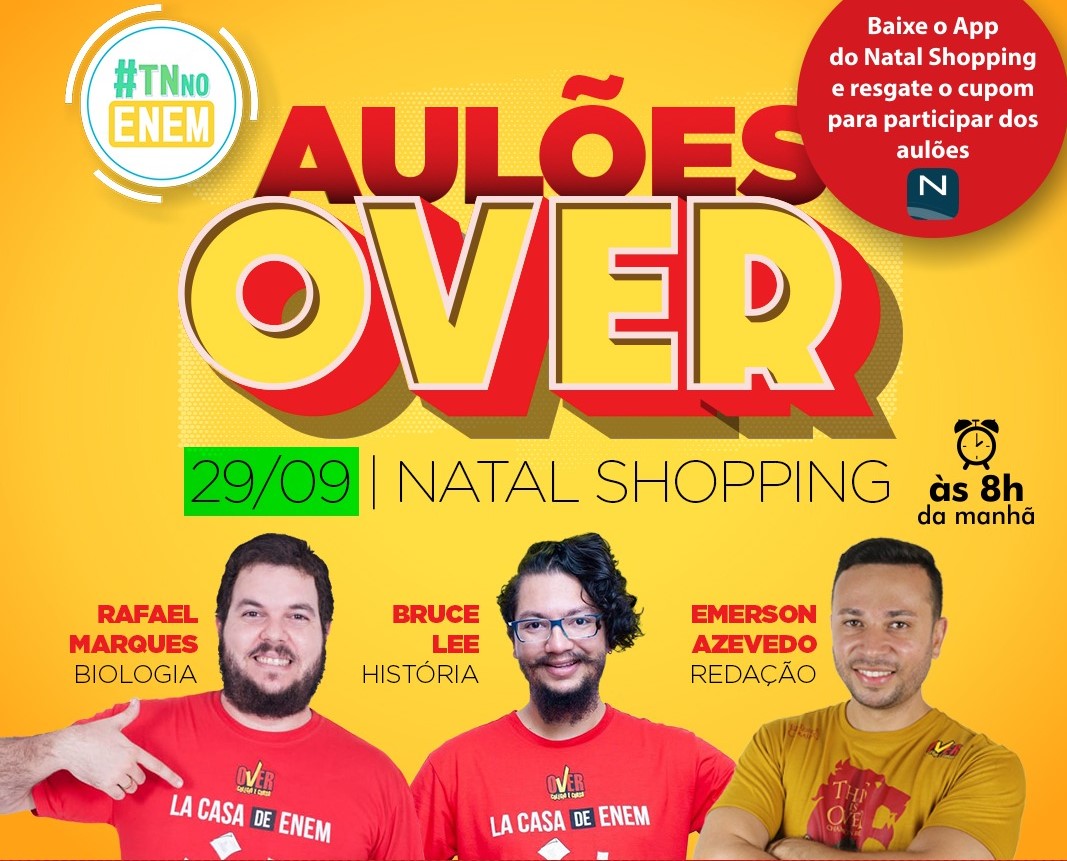 aulão gratuito enem natal shopping