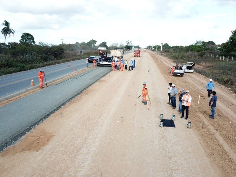 DNIT segue com as obras na Reta Tabajara