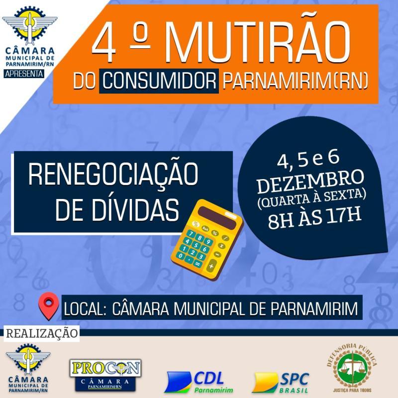 Parnamirim realiza 4º Mutirão do Consumidor