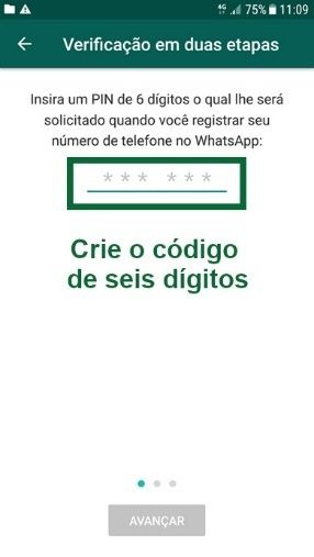 dupla autenticação do WhatsApp 5