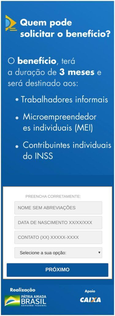 Golpe do auxílio emergencial