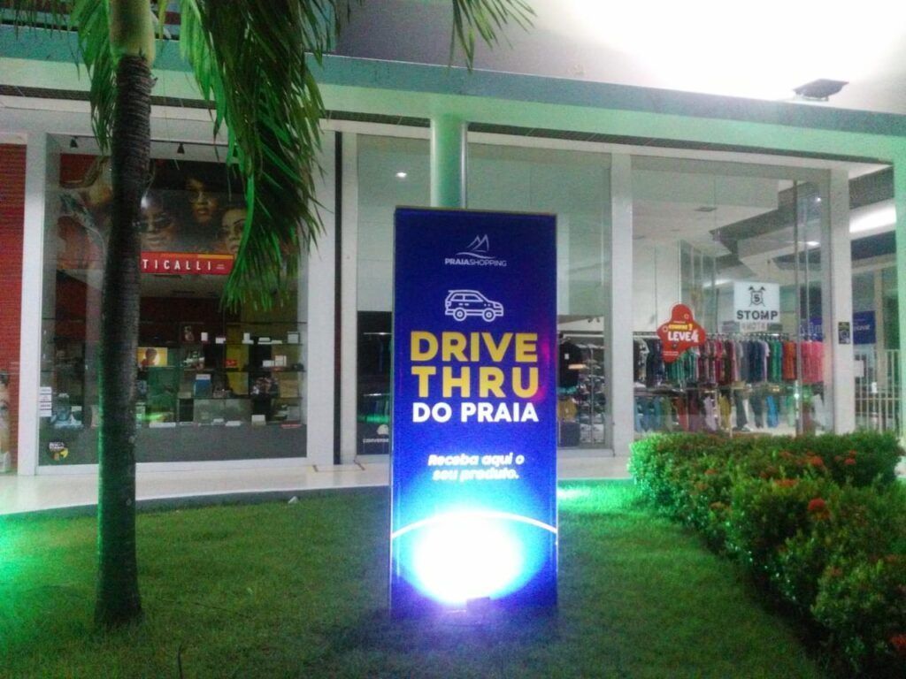 Lojas do Praia Shopping trabalham em esquema de Delivery e Drive Thru